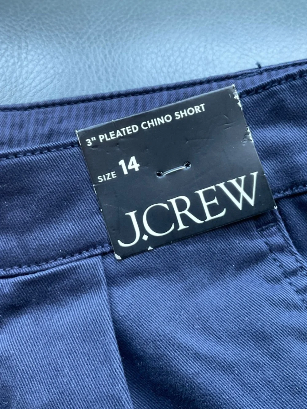 J.Crew Women's 3 inch Pleated Heritage Chino Shorts Navy NWT